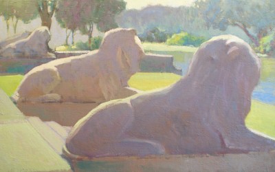 LIONS AT CITY PARK -18X24